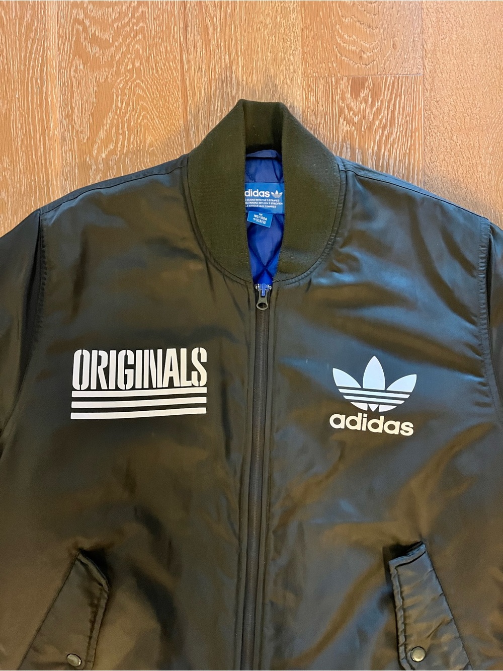 adidas Originals Green Bomber Jacket with White Trefoil & Originals Print